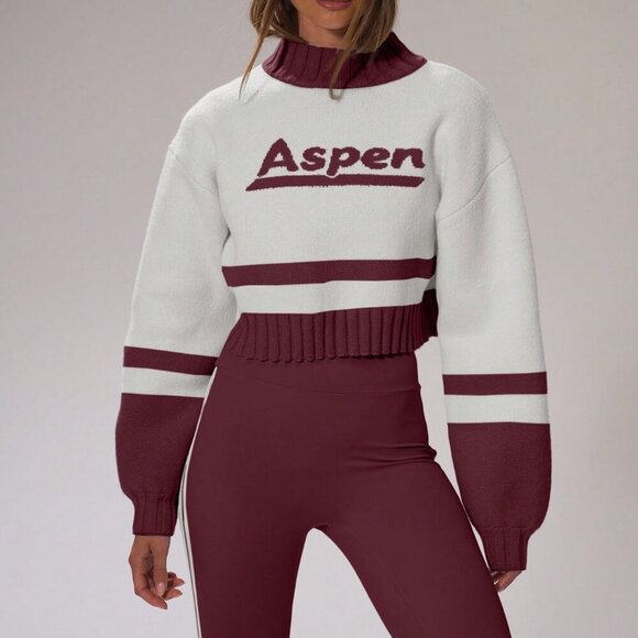 Tops - Burgundy Casual Women's Sport Sweaters